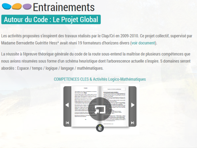 autour du code entrainement